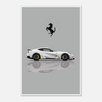 Ferrari White Edition Poster